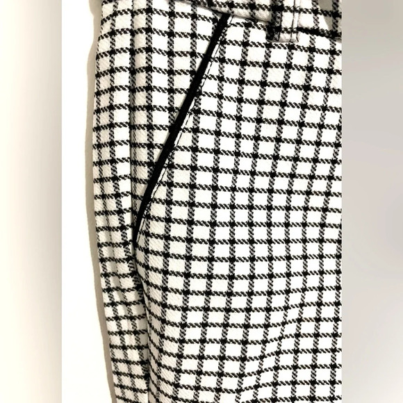 SZ M women shinestar Houndstooth Skinny Dressy Pants black & white - Picture 7 of 7